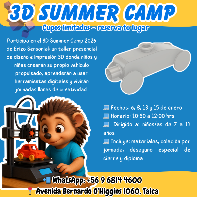 3D Summer Camp 2026: Taller de Diseño e Impresión 3D para Niños