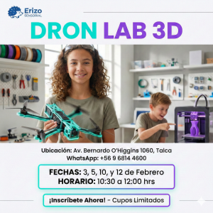 Taller Dron Lab 3D(8 a 14 años)