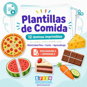 Plantillas de Motricidad Fina: Juegos de Comida