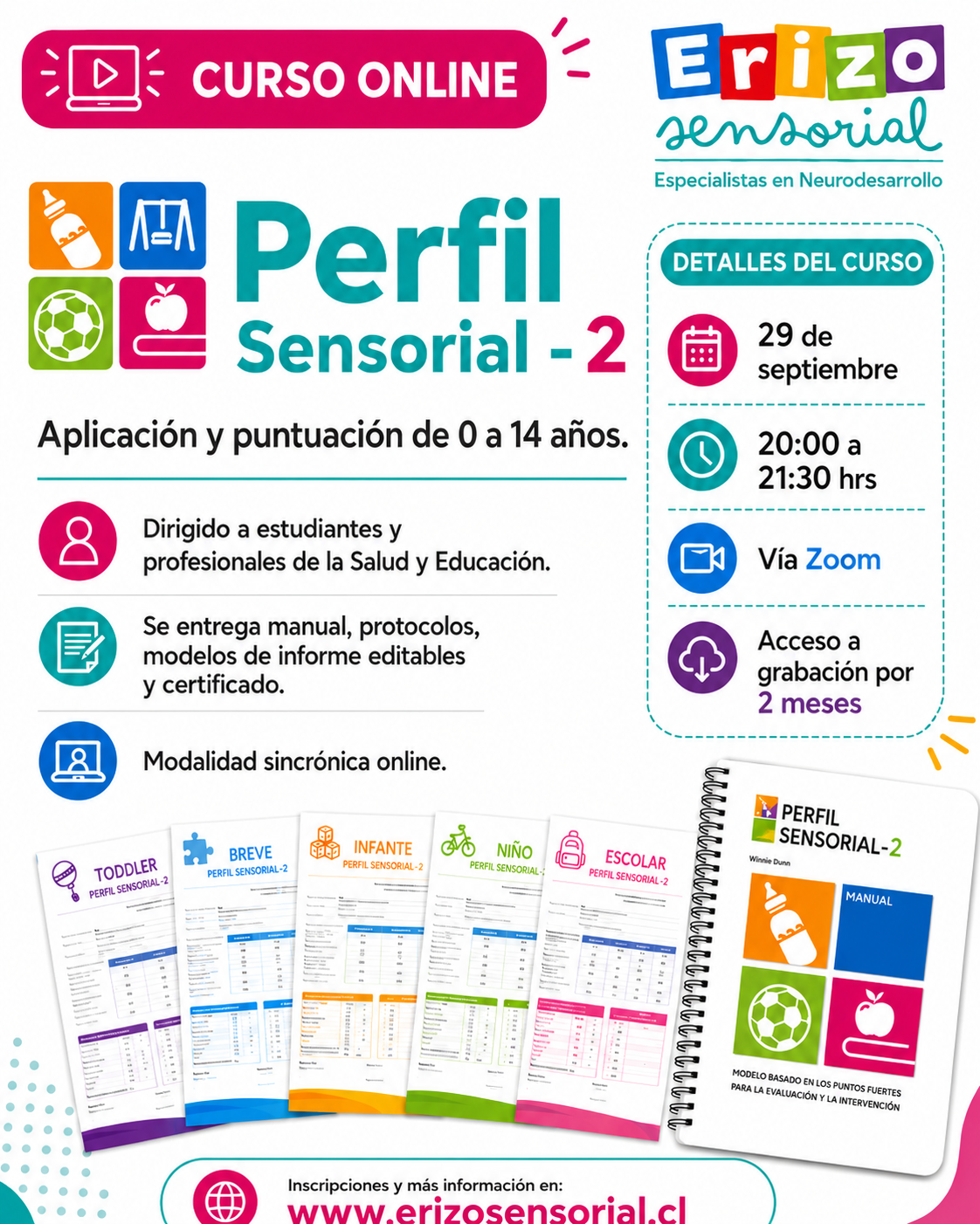 Curso Perfil Sensorial-2 — Aplicación y puntuación de 0 a 14 años