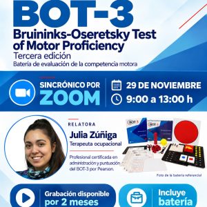 Capacitación BOT-3 en vivo por Zoom — Prueba de Competencia Motora de Bruininks-Oseretsky (Tercera Edición)